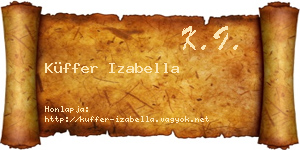 Küffer Izabella névjegykártya